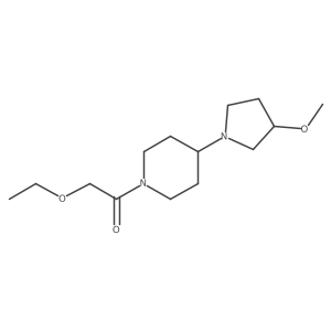 2-Ethoxy-1-(4-(3-methoxypyrrolidin-1-yl)piperidin-1-yl)ethan-1-one结构式