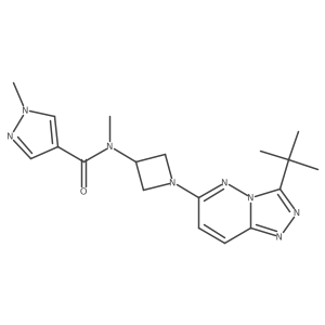 N-(1-(3-(tert-butyl)-[1,2,4]triazolo[4,3-b]pyridazin-6-yl)azetidin-3-yl)-N,1-dimethyl-1H-pyrazole-4-carboxamide Structure