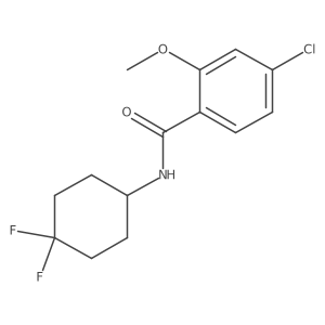 4-chloro-N-(4,4-difluorocyclohexyl)-2-methoxybenzamide结构式