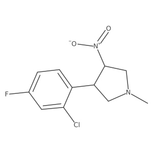 3-(2-Chloro-4-fluorophenyl)-1-methyl-4-nitropyrrolidine Structure