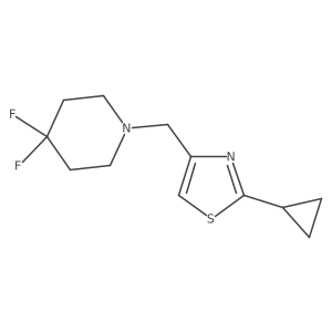 1-[(2-Cyclopropyl-1,3-thiazol-4-yl)methyl]-4,4-difluoropiperidine结构式