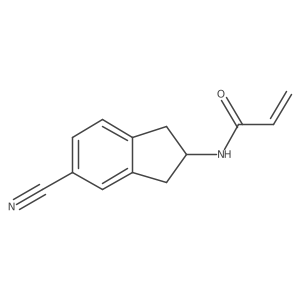 N-(5-Cyano-2,3-dihydro-1H-inden-2-yl)prop-2-enamide结构式