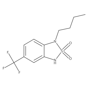 1-Butyl-5-(trifluoromethyl)-3H-2lambda6,1,3-benzothiadiazole 2,2-dioxide结构式