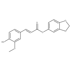 Benzo[d][1,3]dioxol-5-yl (E)-3-(4-Hydroxy-3-methoxyphenyl)acrylate Structure