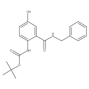 tert-butyl N-[2-(benzylcarbamoyl)-4-hydroxyphenyl]carbamate结构式