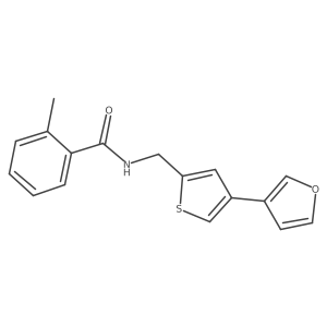 N-{[4-(furan-3-yl)thiophen-2-yl]methyl}-2-methylbenzamide Structure