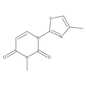3-Methyl-1-(4-methyl-1,3-thiazol-2-yl)-1,2,3,4-tetrahydropyrimidine-2,4-dione结构式