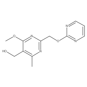 (4-Methoxy-6-methyl-2-((pyrimidin-2-yloxy)methyl)pyrimidin-5-yl)methanol结构式