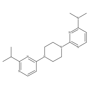 N,N-dimethyl-2-{4-[2-(propan-2-yl)pyrimidin-4-yl]piperazin-1-yl}pyrimidin-4-amine Structure