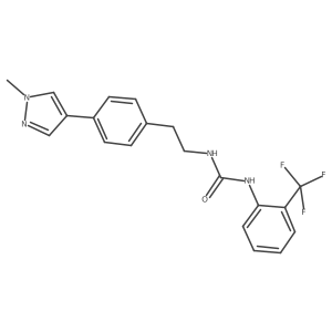 1-{2-[4-(1-methyl-1H-pyrazol-4-yl)phenyl]ethyl}-3-[2-(trifluoromethyl)phenyl]urea Structure