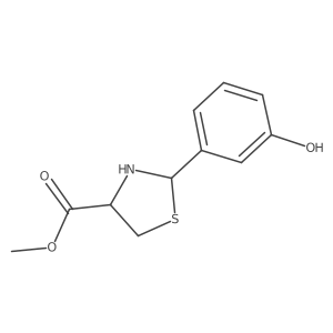 methyl (4S)-2-(3-hydroxyphenyl)-1,3-thiazolidine-4-carboxylate Structure