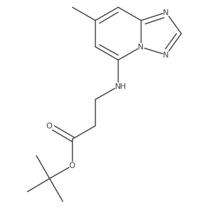 Tert-butyl 3-({7-methyl-[1,2,4]triazolo[1,5-a]pyridin-5-yl}amino)propanoate结构式
