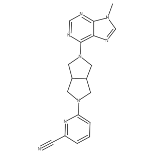 6-[5-(9-methyl-9H-purin-6-yl)-octahydropyrrolo[3,4-c]pyrrol-2-yl]pyridine-2-carbonitrile Structure