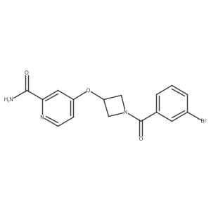 4-{[1-(3-Bromobenzoyl)azetidin-3-yl]oxy}pyridine-2-carboxamide结构式