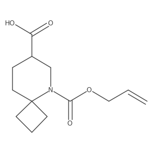 5-[(Prop-2-en-1-yloxy)carbonyl]-5-azaspiro[3.5]nonane-7-carboxylic acid结构式