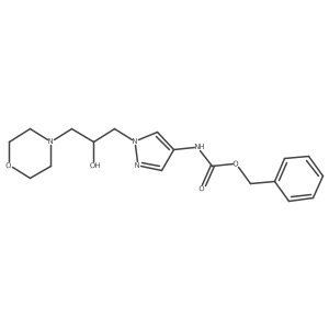 benzyl N-{1-[2-hydroxy-3-(morpholin-4-yl)propyl]-1H-pyrazol-4-yl}carbamate结构式