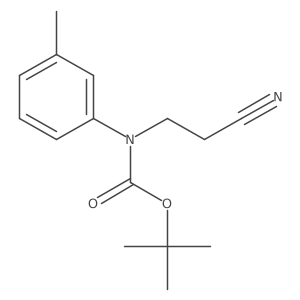 tert-butyl N-(2-cyanoethyl)-N-(3-methylphenyl)carbamate结构式