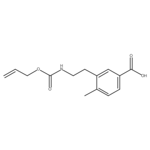 4-Methyl-3-(2-{[(prop-2-en-1-yloxy)carbonyl]amino}ethyl)benzoic acid结构式