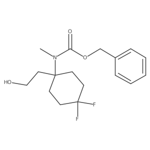 benzyl N-[4,4-difluoro-1-(2-hydroxyethyl)cyclohexyl]-N-methylcarbamate结构式