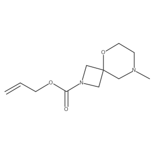 Prop-2-en-1-yl 8-methyl-5-oxa-2,8-diazaspiro[3.5]nonane-2-carboxylate结构式