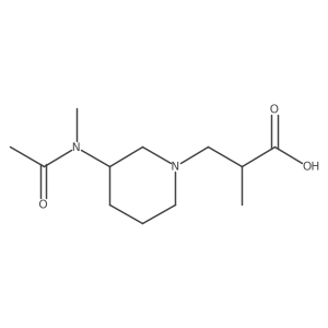 2-methyl-3-[3-(N-methylacetamido)piperidin-1-yl]propanoic acid Structure