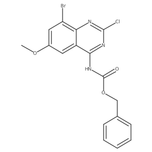 benzyl N-(8-bromo-2-chloro-6-methoxy-quinazolin-4-yl)carbamate结构式