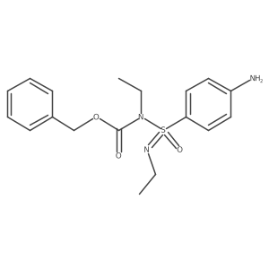 benzyl N-[(4-aminophenyl)(ethylimino)oxo-lambda6-sulfanyl]-N-ethylcarbamate Structure