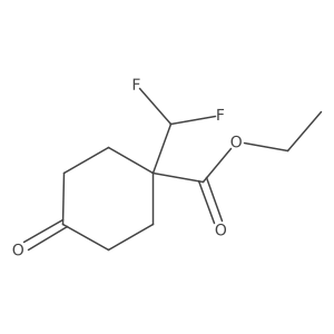 Ethyl 1-(difluoromethyl)-4-oxocyclohexane-1-carboxylate结构式