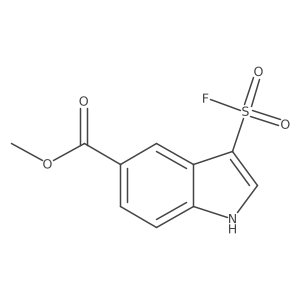 methyl 3-(fluorosulfonyl)-1H-indole-5-carboxylate结构式