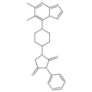 1-(1-{5,6-Dimethyl-[1,2,4]triazolo[1,5-a]pyrimidin-7-yl}piperidin-4-yl)-3-phenylimidazolidine-2,4-dione Structure