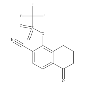 2-Cyano-5-oxo-5,6,7,8-tetrahydronaphthalen-1-yl trifluoromethanesulfonate Structure