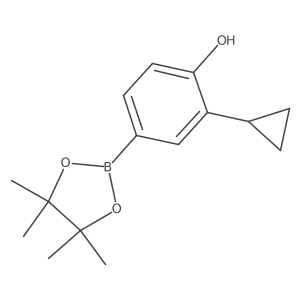 2-Cyclopropyl-4-(4,4,5,5-tetramethyl-1,3,2-dioxaborolan-2-yl)phenol Structure