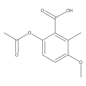 6-(Acetyloxy)-3-methoxy-2-methylbenzoic acid结构式