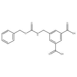 5-[[[(Phenylmethoxy)carbonyl]amino]methyl]-1,3-benzenedicarboxylic acid结构式