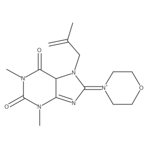 1,3-dimethyl-7-(2-methylprop-2-enyl)-8-morpholin-4-ium-4-ylidene-5H-purine-2,6-dione结构式