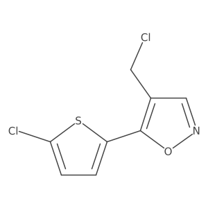 4-(Chloromethyl)-5-(5-chlorothiophen-2-yl)-1,2-oxazole结构式