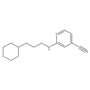 2-(3-Morpholinopropylamino)isonicotinonitrile结构式