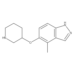 4-methyl-5-(piperidin-3-yloxy)-1H-indazole Structure