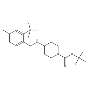 1,1-Dimethylethyl 4-({[4-fluoro-2-(trifluoromethyl)phenyl]methyl}amino)piperidine-1-carboxylate Structure
