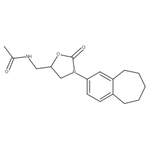 (S)-N-[2-Oxo-3-(6,7,8,9-tetrahydro-5H-benzocyclohepten-2-yl)-oxazolidin-5-ylmethyl]-acetamide Structure