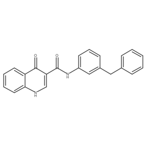 N-(3-benzylphenyl)-4-oxo-1H-quinoline-3-carboxamide Structure