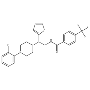 N-(2-(4-(2-fluorophenyl)piperazin-1-yl)-2-(furan-2-yl)ethyl)-4-(trifluoromethyl)benzamide Structure