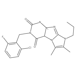3-[(2-chloro-6-fluorophenyl)methyl]-1,6,7-trimethyl-8-propyl-1H,2H,3H,4H,8H-imidazo[1,2-g]purine-2,4-dione Structure