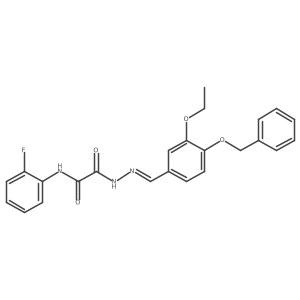 2-[(2-Fluorophenyl)amino]-2-oxoacetic acid 2-[[3-ethoxy-4-(phenylmethoxy)phenyl]methylene]hydrazide Structure