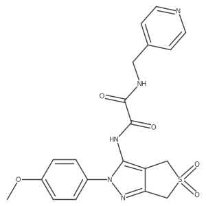 N1-(2-(4-methoxyphenyl)-5,5-dioxido-4,6-dihydro-2H-thieno[3,4-c]pyrazol-3-yl)-N2-(pyridin-4-ylmethyl)oxalamide结构式
