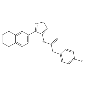 2-(4-chlorophenyl)-N-[4-(5,6,7,8-tetrahydronaphthalen-2-yl)-1,2,5-oxadiazol-3-yl]acetamide Structure