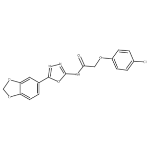 N-(5-(benzo[d][1,3]dioxol-5-yl)-1,3,4-oxadiazol-2-yl)-2-(4-chlorophenoxy)acetamide Structure