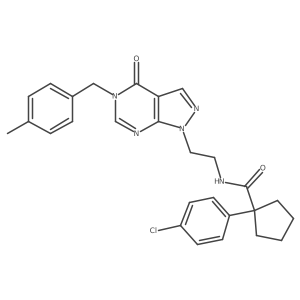 1-(4-chlorophenyl)-N-(2-(5-(4-methylbenzyl)-4-oxo-4,5-dihydro-1H-pyrazolo[3,4-d]pyrimidin-1-yl)ethyl)cyclopentanecarboxamide Structure
