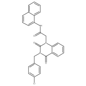 2-[3-(4-chlorobenzyl)-2,4-dioxo-3,4-dihydropyrido[3,2-d]pyrimidin-1(2H)-yl]-N-1-naphthylacetamide结构式