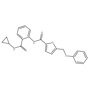 N-{2-[(cyclopropylamino)carbonyl]phenyl}-5-(phenoxymethyl)-2-furamide结构式